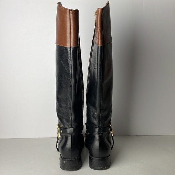 Michael Kors Fulton Tall Harness Riding Boots 7 - Picture 3 of 13